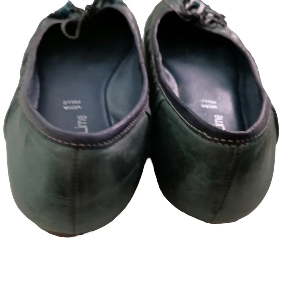 Lemon N Lime Shoe Flats Green Bow Beads Size 9 Romania Casual - Picture 5 of 12
